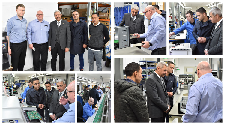 The group toured around ABI's production line in Barnsley, South Yorkshire.